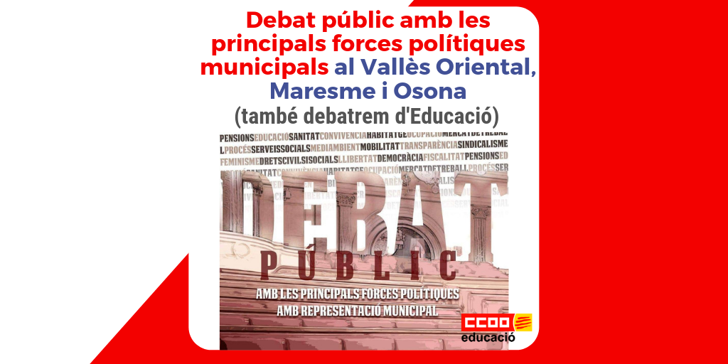 Debat públic amb les principals forces polítiques municipals al Vallès Oriental, Maresme i Osona